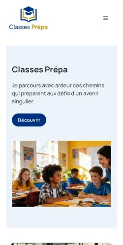 スポンサード記事の掲載先として登録されたClasses Prépaのサイトプレビュー