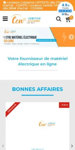 Aperçu du site Comptoir Electrique, référencé pour publier un article sponsorisé