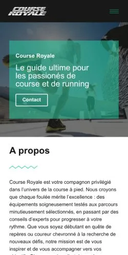 Podgląd witryny Course Royale, ujętej jako miejsce publikacji artykułów sponsorowanych