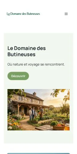 Aperçu du site Domaine Des Butineuses, référencé pour publier un article sponsorisé