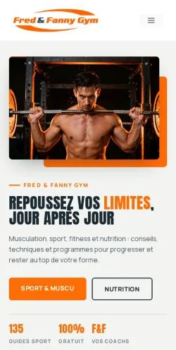 Anteprima del sito Fred & Fanny Gym, referenziato per la pubblicazione di articoli sponsorizzati