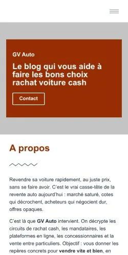 Anteprima del sito GV Auto, referenziato per la pubblicazione di articoli sponsorizzati