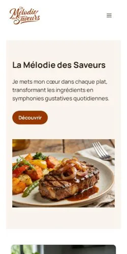 Aperçu du site La Mélodie des Saveurs, référencé pour publier un article sponsorisé