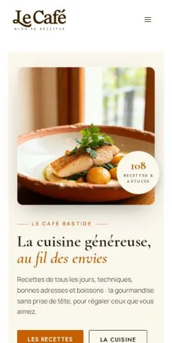 Vorschau der Website Le Café Recettes, gelistet für die Veröffentlichung gesponserter Artikel