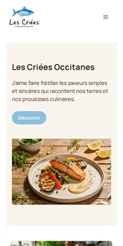 스폰서 기사 게재 매체로 등록된 Criées Occitanes 사이트 미리보기