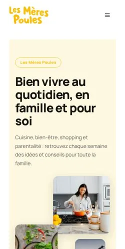 Forhåndsvisning af Les Mères Poules, opført til udgivelse af sponsorerede artikler
