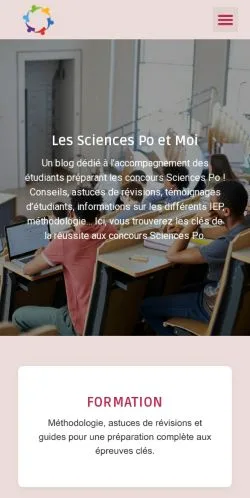 스폰서 기사 게재 매체로 등록된 Prépa Sciences Po 사이트 미리보기