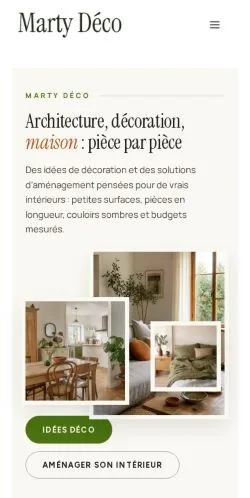 Anteprima del sito Marty Déco, referenziato per la pubblicazione di articoli sponsorizzati