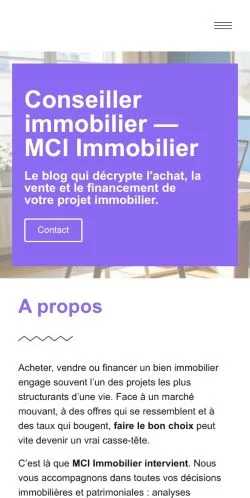Anteprima del sito MCI Immobilier, referenziato per la pubblicazione di articoli sponsorizzati
