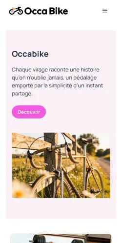 Vista previa del sitio Occabike Vélo, referenciado para publicar artículos patrocinados