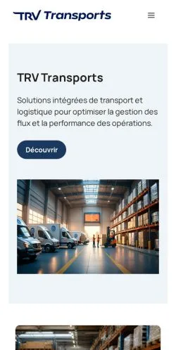 Anteprima del sito TRV Transports, referenziato per la pubblicazione di articoli sponsorizzati
