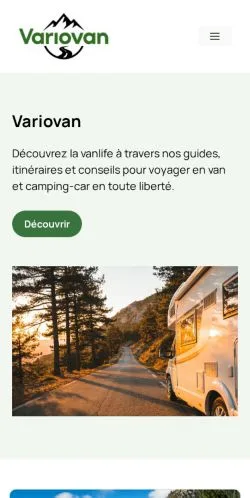 Anteprima del sito Variovan, referenziato per la pubblicazione di articoli sponsorizzati