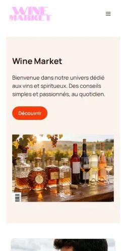 Vorschau der Website Wine Market, gelistet für die Veröffentlichung gesponserter Artikel