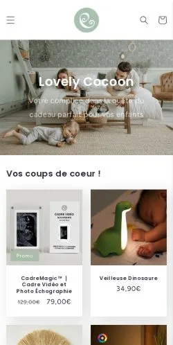 Vista previa del sitio LovelyCocoon, referenciado para publicar artículos patrocinados