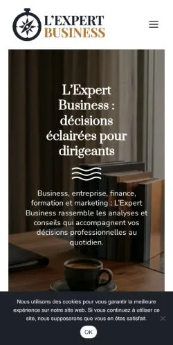 スポンサード記事の掲載先として登録されたL'Expert Businessのサイトプレビュー