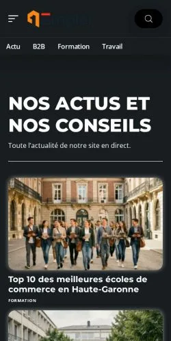 Vista previa del sitio 1 Emploi, referenciado para publicar artículos patrocinados