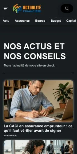 Podgląd witryny Actualité Financière, ujętej jako miejsce publikacji artykułów sponsorowanych