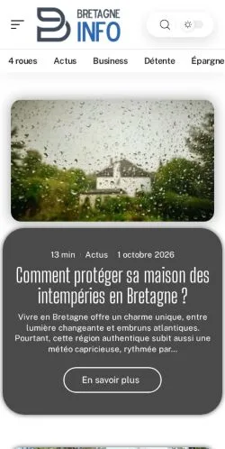 Vista previa del sitio Bretagne Info, referenciado para publicar artículos patrocinados
