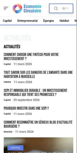 Forhåndsvisning af Economie Circulaire, opført til udgivelse af sponsorerede artikler