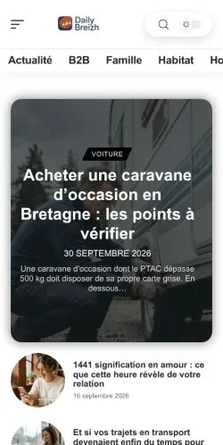 スポンサード記事の掲載先として登録されたDaily Breizhのサイトプレビュー