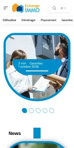 Vista previa del sitio Echange Immo, referenciado para publicar artículos patrocinados