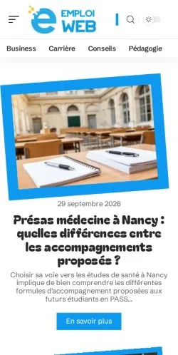 Anteprima del sito Emploi Web, referenziato per la pubblicazione di articoli sponsorizzati