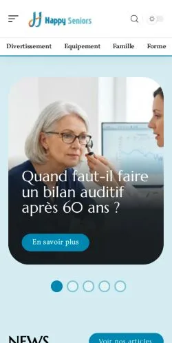 Anteprima del sito Happy Seniors, referenziato per la pubblicazione di articoli sponsorizzati