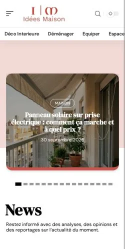 スポンサード記事の掲載先として登録されたIdées Maisonのサイトプレビュー