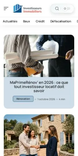 Forhåndsvisning af Investisseurs Immobiliers, opført til udgivelse af sponsorerede artikler