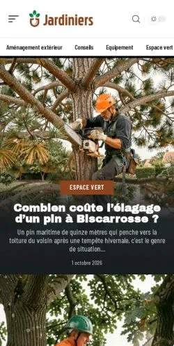 スポンサード記事の掲載先として登録されたJardiniers infoのサイトプレビュー