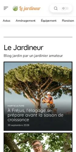 スポンサード記事の掲載先として登録されたLe Jardineurのサイトプレビュー