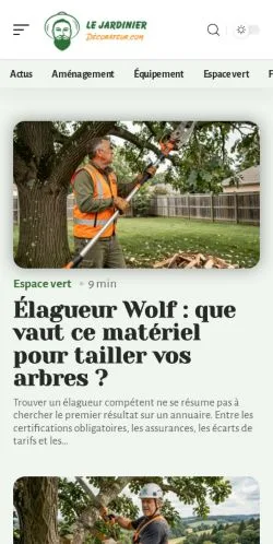 Vorschau der Website Le Jardinier Décorateur, gelistet für die Veröffentlichung gesponserter Artikel
