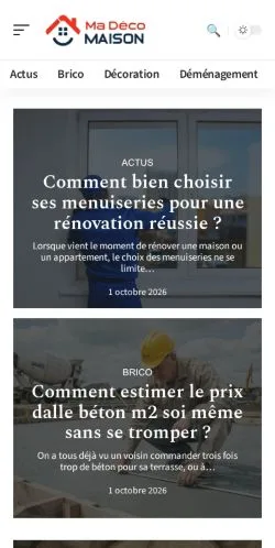 スポンサード記事の掲載先として登録されたMa Déco Maisonのサイトプレビュー