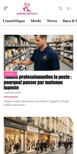 Vorschau der Website Madame Dentelle, gelistet für die Veröffentlichung gesponserter Artikel
