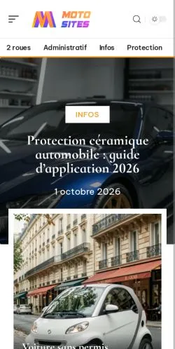 Voorbeeld van de website Moto Sites, vermeld voor de publicatie van gesponsorde artikelen