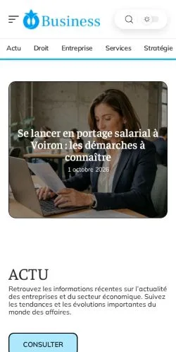 Aperçu du site Ô Business, référencé pour publier un article sponsorisé