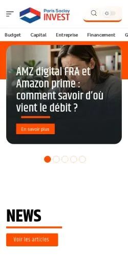 Anteprima del sito Paris Saclay Invest, referenziato per la pubblicazione di articoli sponsorizzati