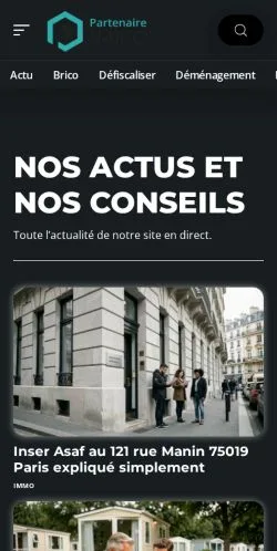 Anteprima del sito Partenaire Immo, referenziato per la pubblicazione di articoli sponsorizzati