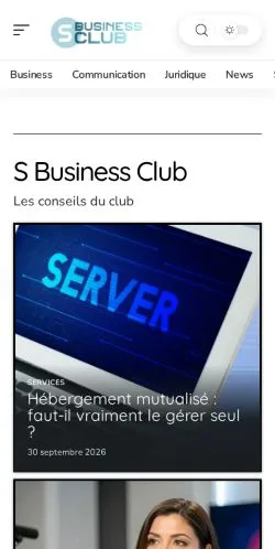 Anteprima del sito S Business Club, referenziato per la pubblicazione di articoli sponsorizzati