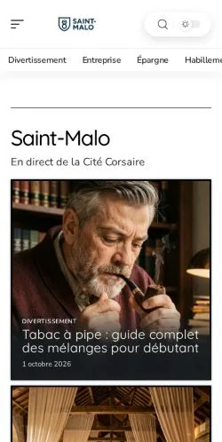 Vista previa del sitio Saint-Malo, referenciado para publicar artículos patrocinados
