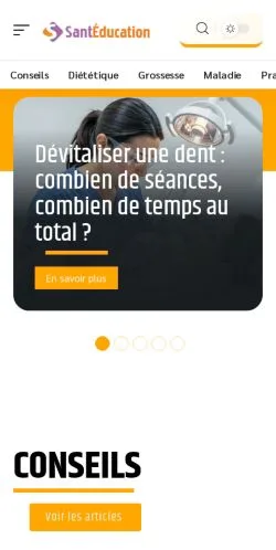 Anteprima del sito Santéducation, referenziato per la pubblicazione di articoli sponsorizzati