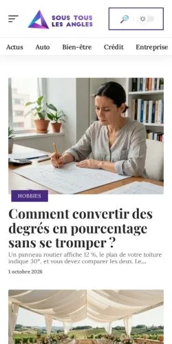 スポンサード記事の掲載先として登録されたSous Tous les Anglesのサイトプレビュー