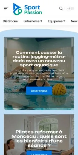 Anteprima del sito Sport Passion, referenziato per la pubblicazione di articoli sponsorizzati