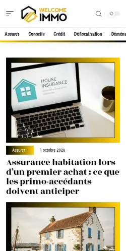 Anteprima del sito Welcome Immo, referenziato per la pubblicazione di articoli sponsorizzati