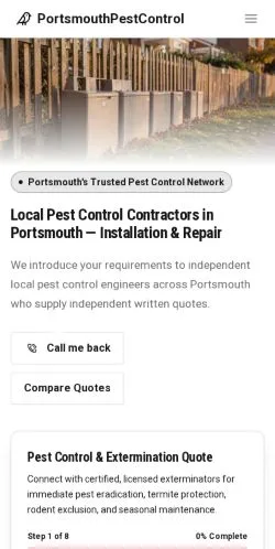 Forhåndsvisning af PortsmouthPestControl, opført til udgivelse af sponsorerede artikler