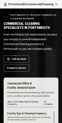 Forhåndsvisning af PortsmouthCommercialCleaning, opført til udgivelse af sponsorerede artikler