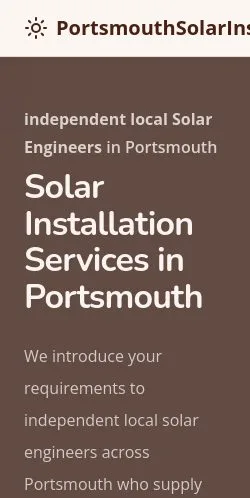 스폰서 기사 게재 매체로 등록된 PortsmouthSolarInstaller 사이트 미리보기
