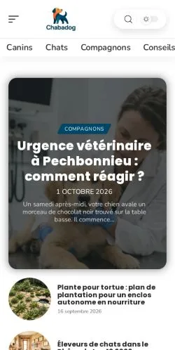 Anteprima del sito Chabadog Pets, referenziato per la pubblicazione di articoli sponsorizzati