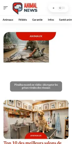 Anteprima del sito Animal News, referenziato per la pubblicazione di articoli sponsorizzati
