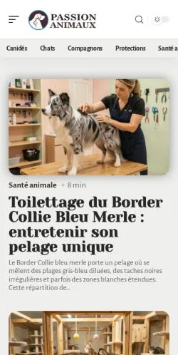 Anteprima del sito Passion Animaux, referenziato per la pubblicazione di articoli sponsorizzati